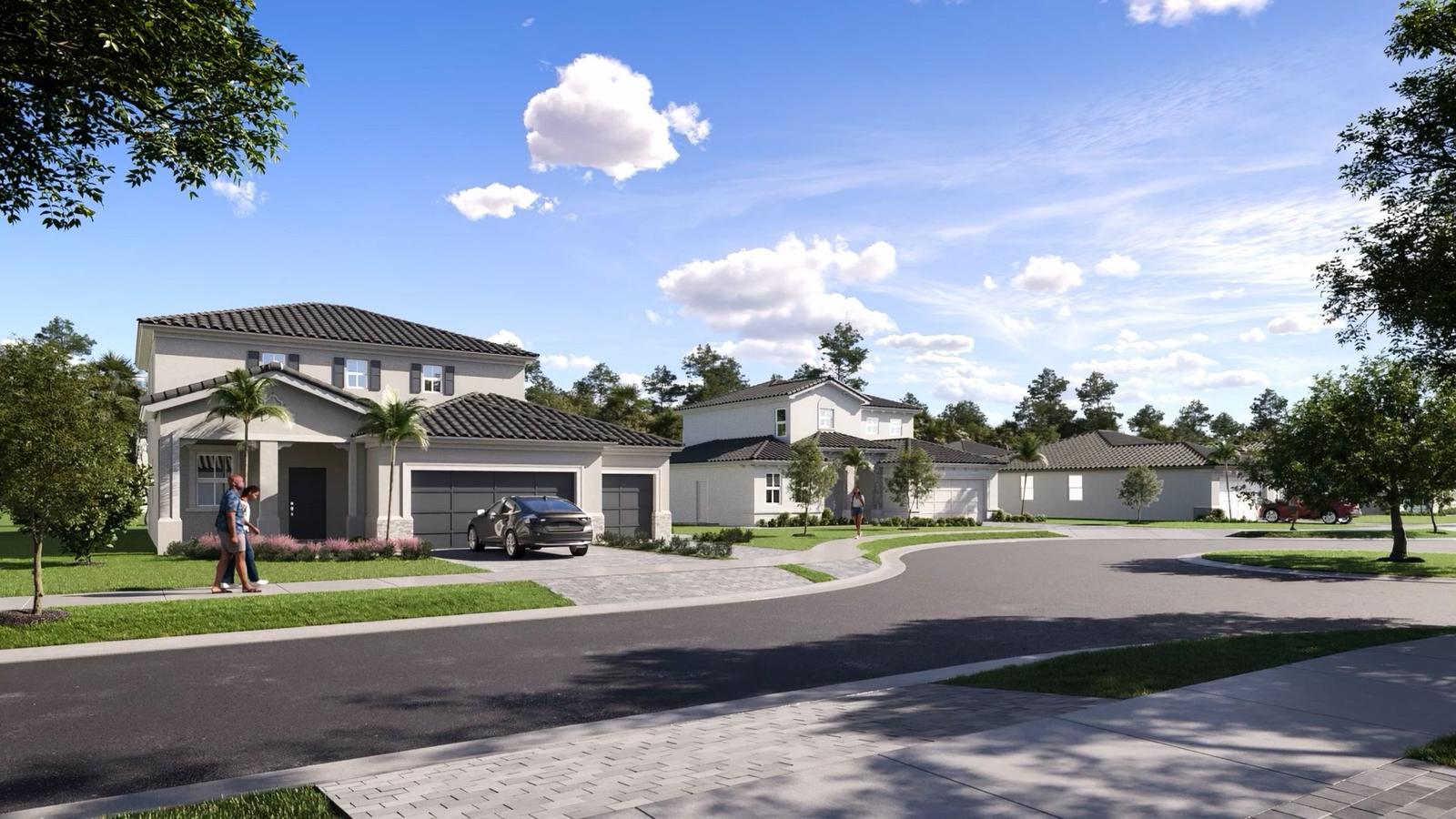 Heron Pointe streetscape — Lennar artist’s rendering