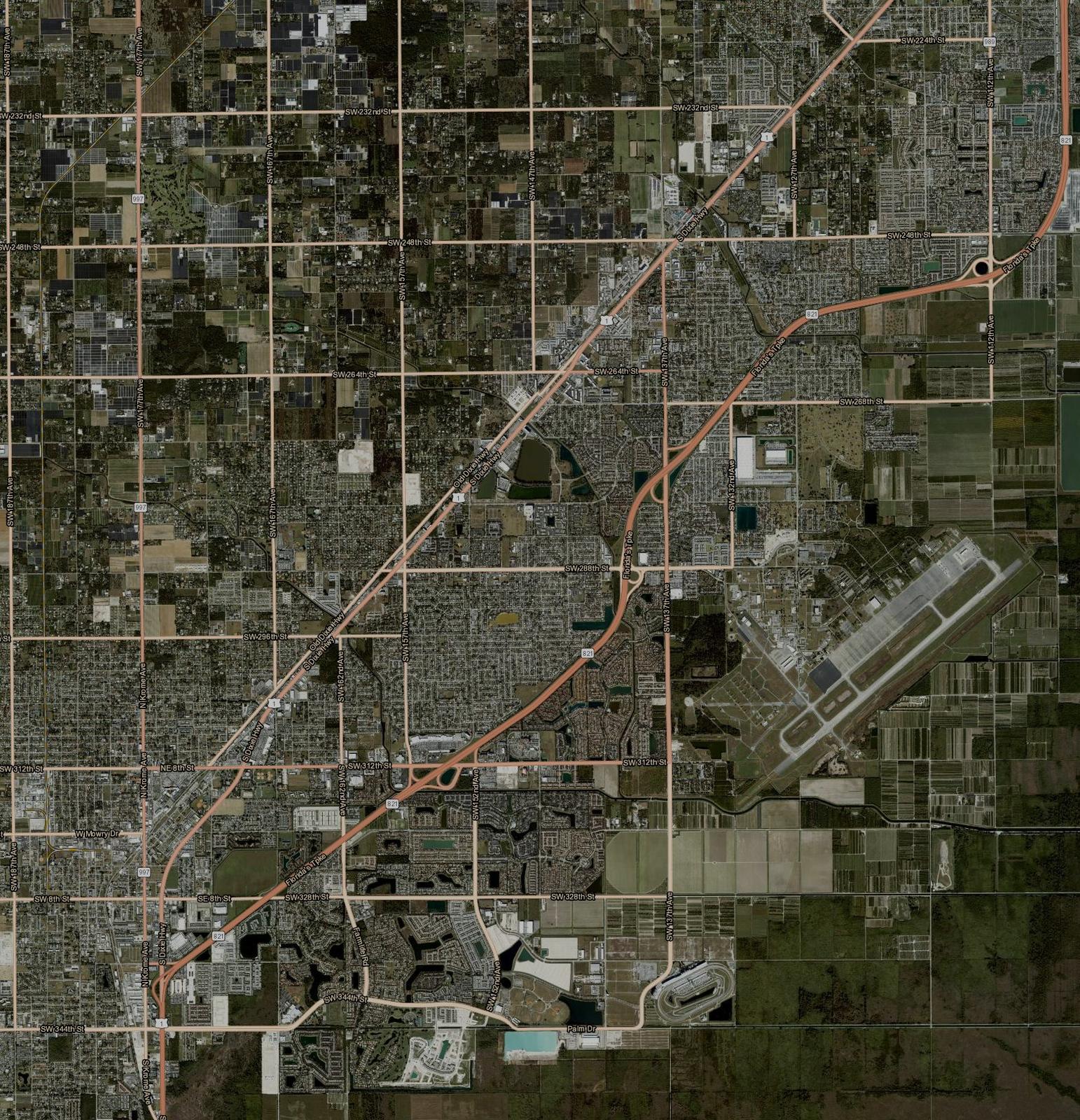 Satellite map of Homestead
